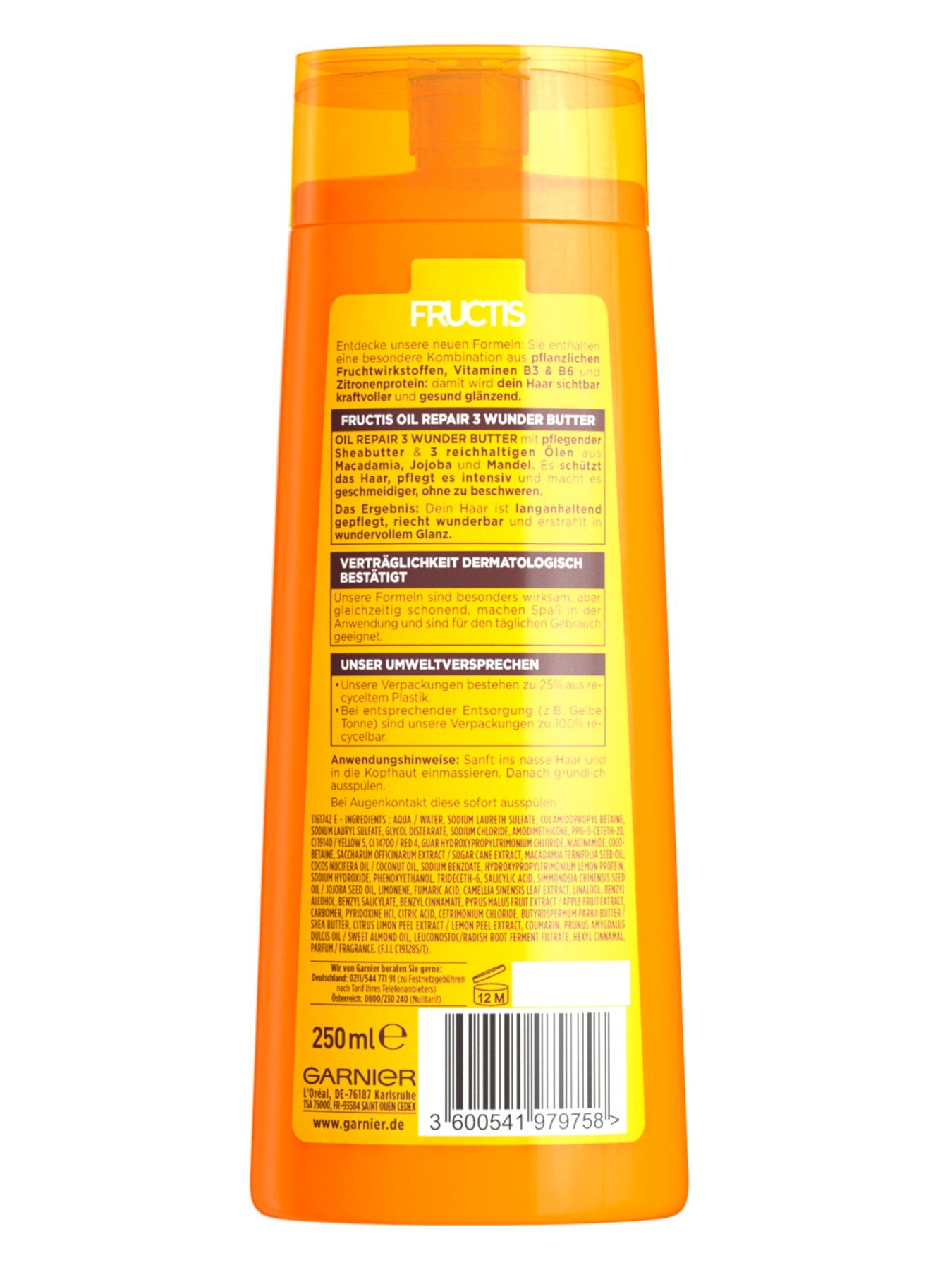 Kraeftigendes-Shampoo-Fructis-Oil-Repair-3-Wunder-Butter-250ml-Rueckseite-Garnier-Deutschland-gross